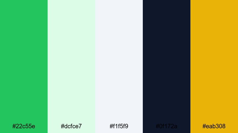 verdant studio color palette with hex codes