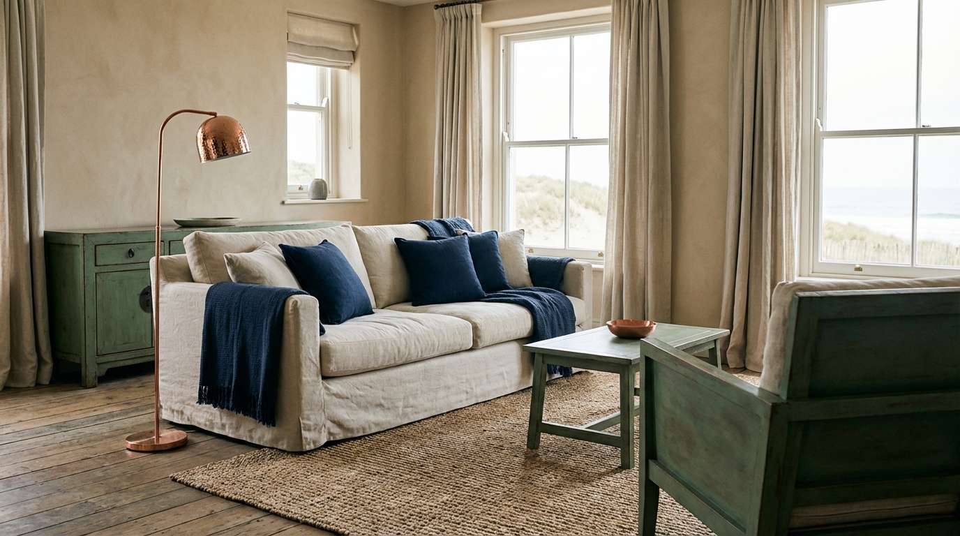 coastal living room accents