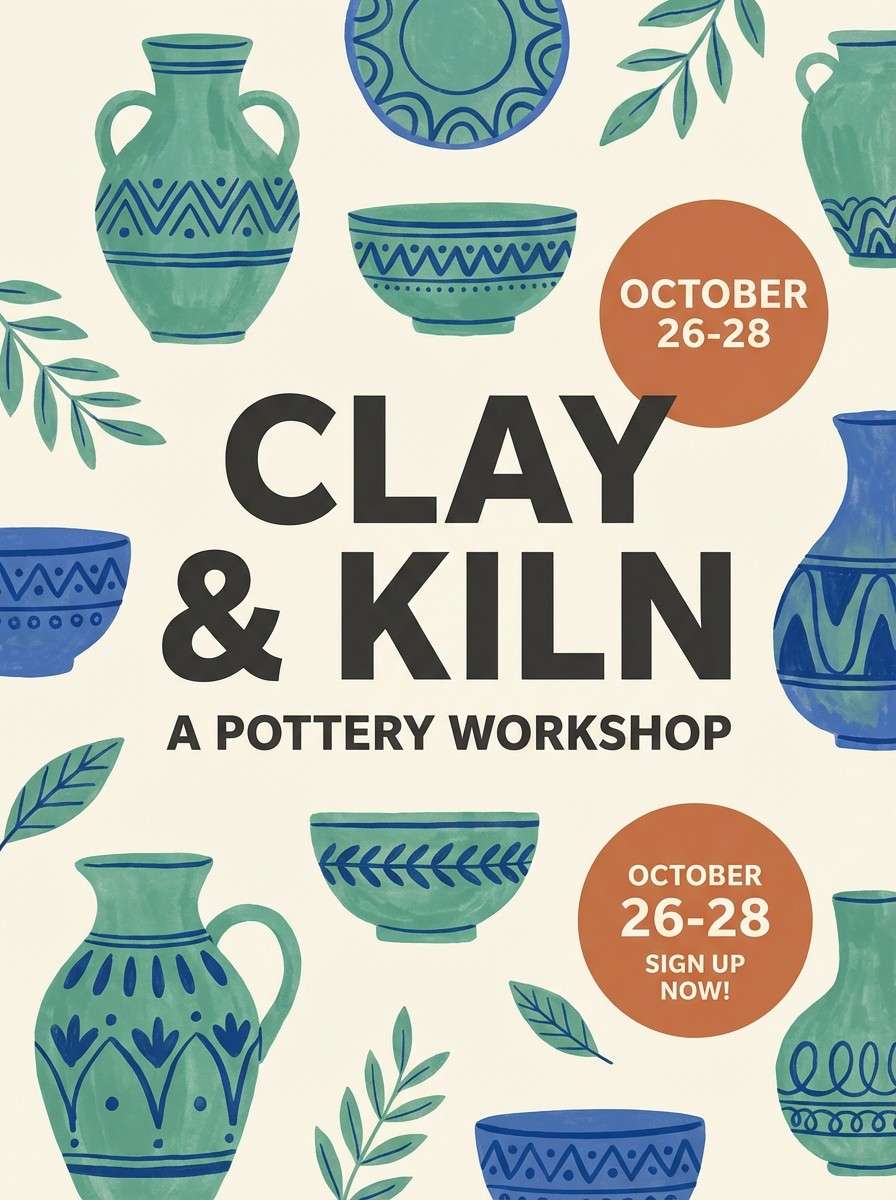 pottery class poster