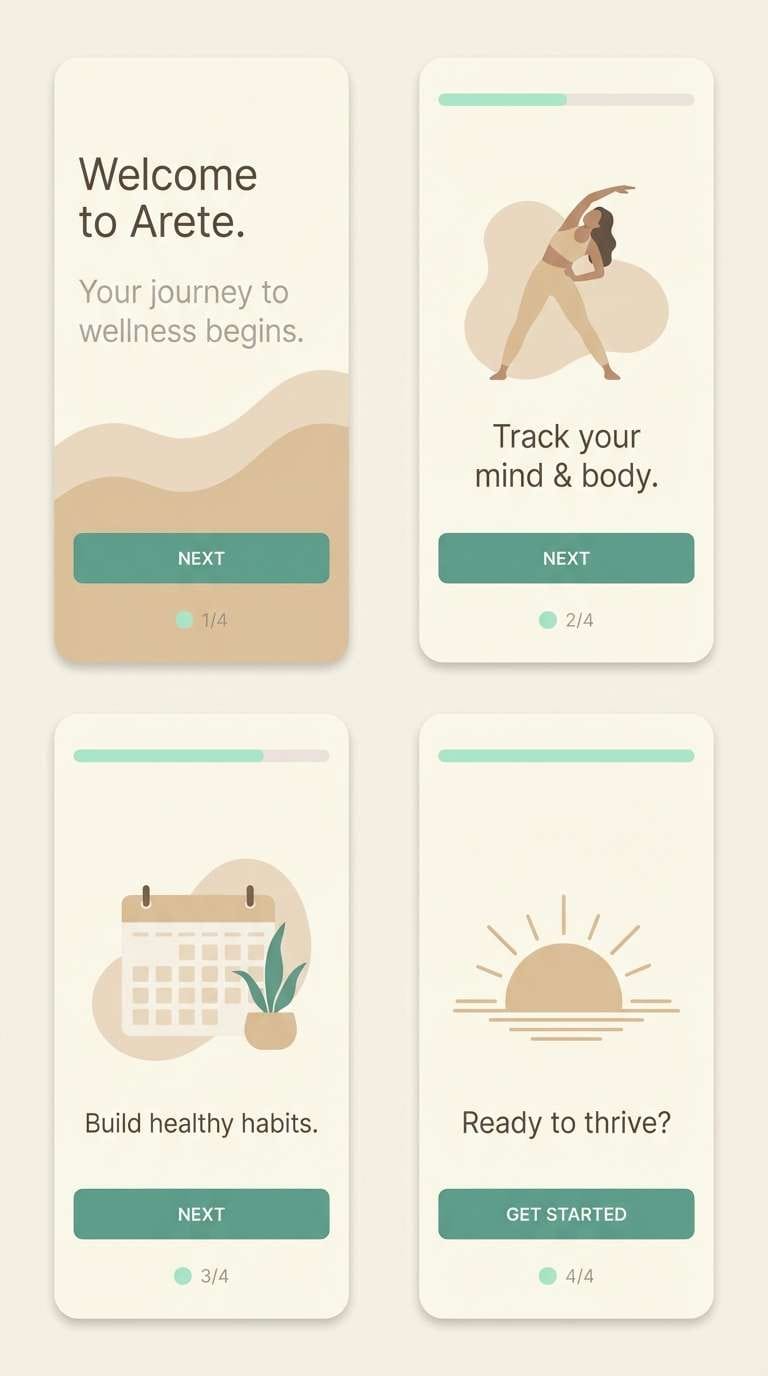 wellness onboarding ui