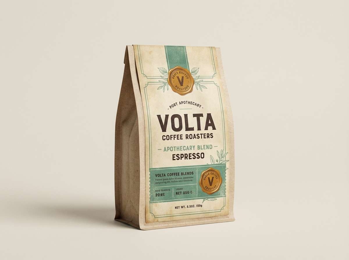 vintage coffee label