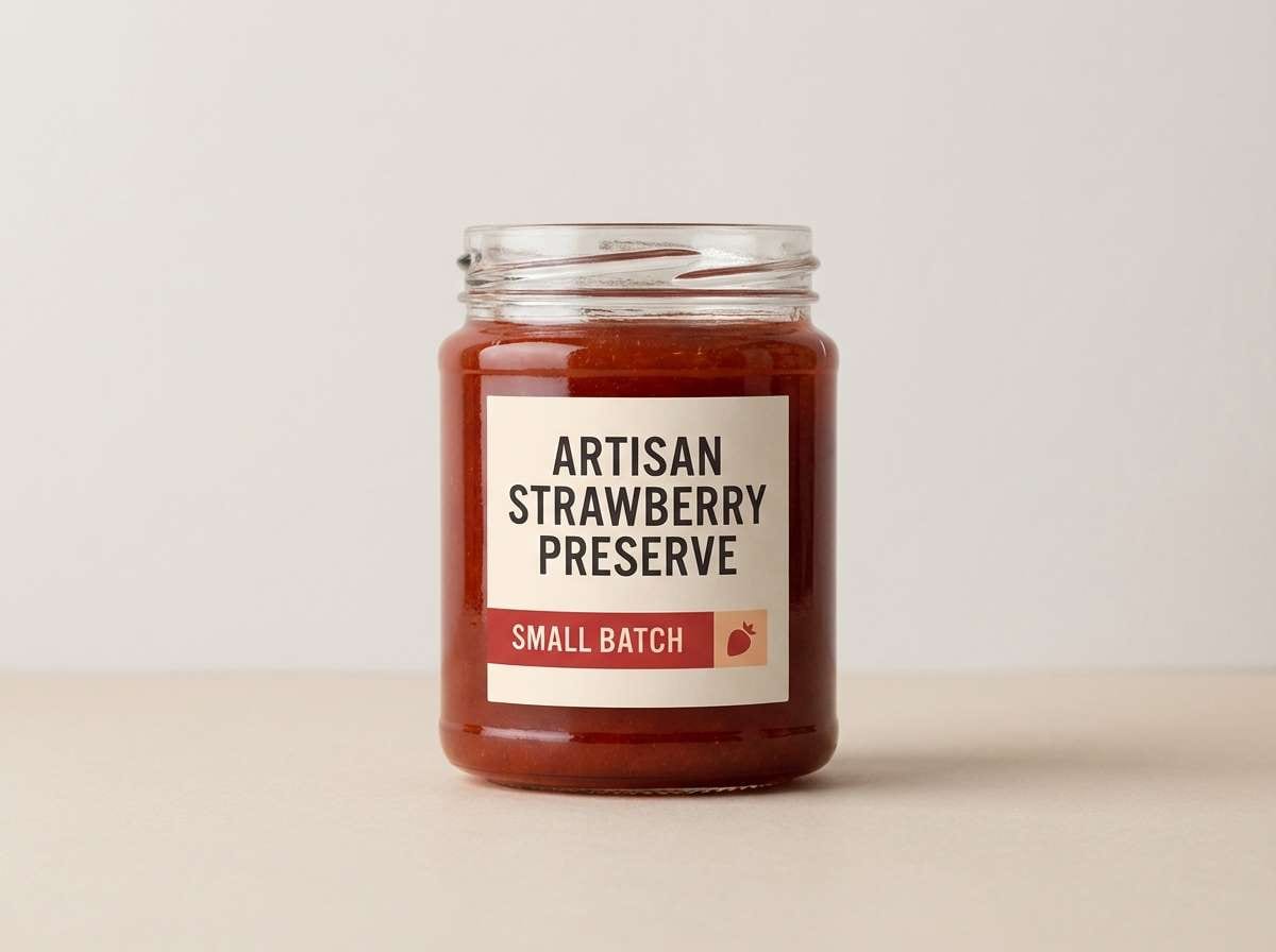 jam jar label mockup