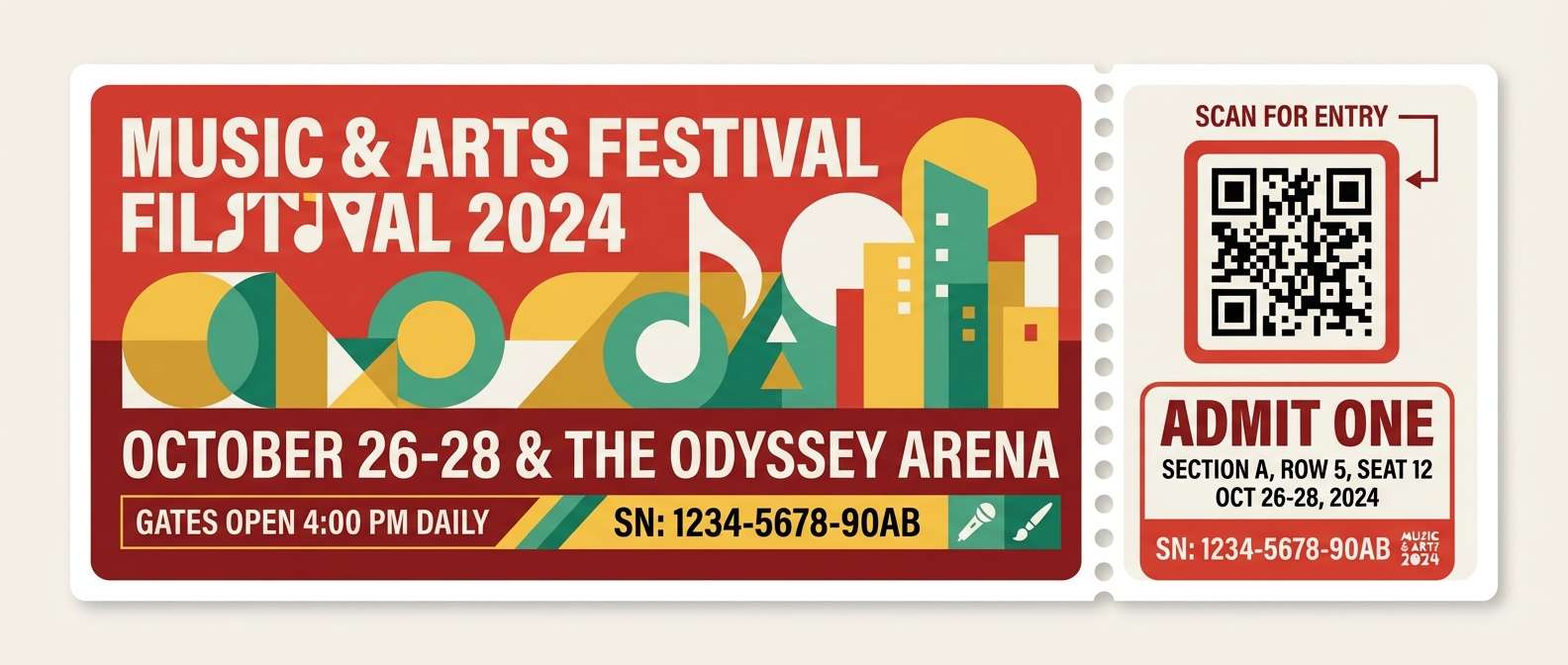 festival ticket design