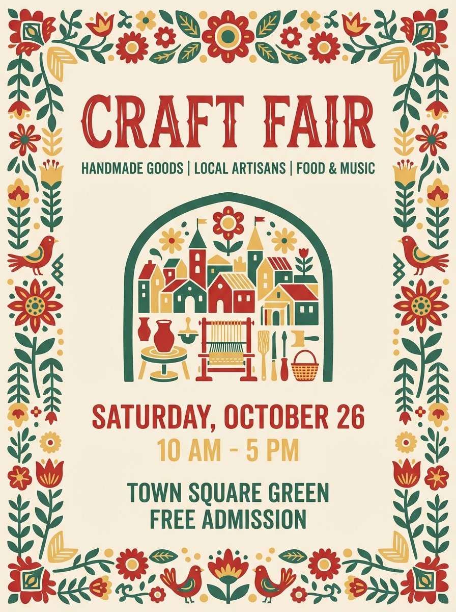 craft fair poster