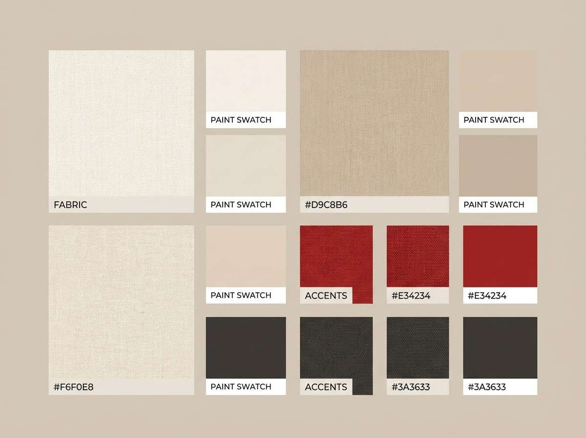 interior moodboard swatches