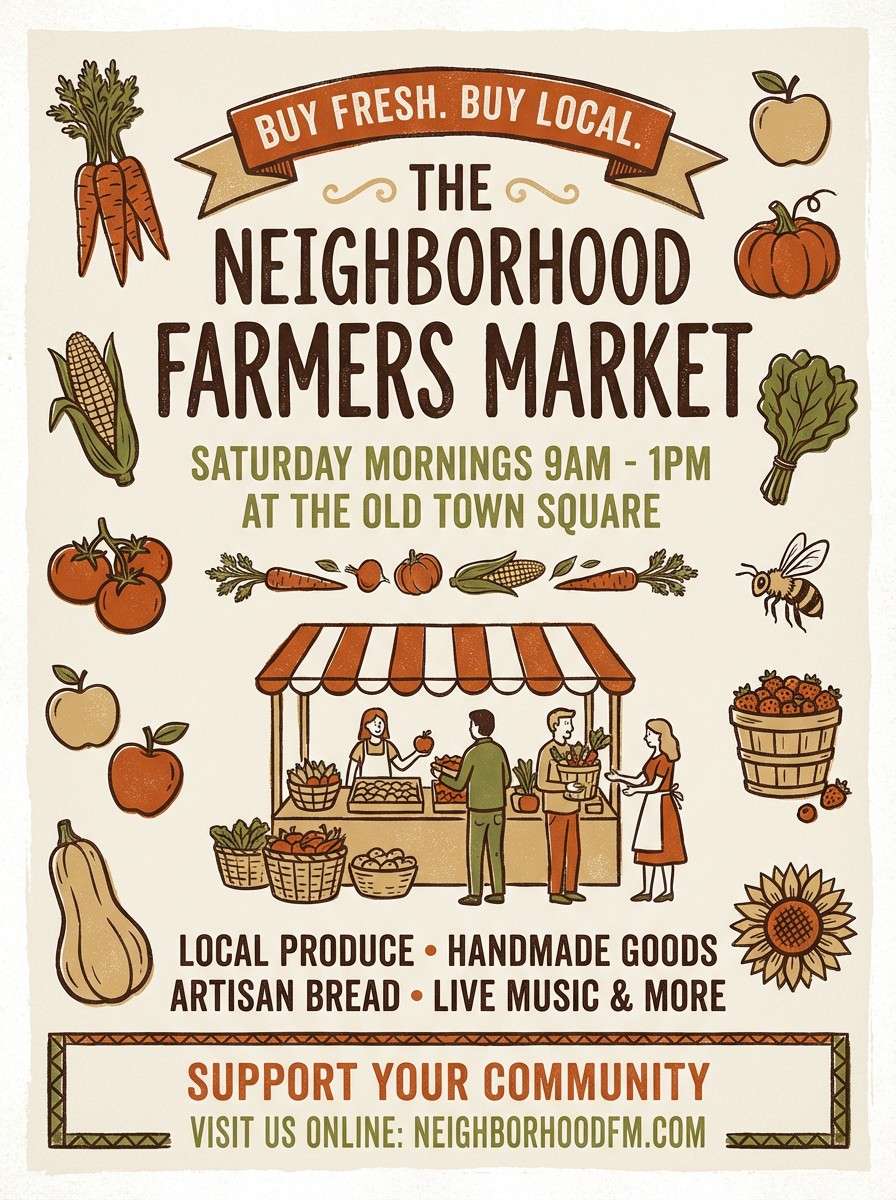 farmers market flyer