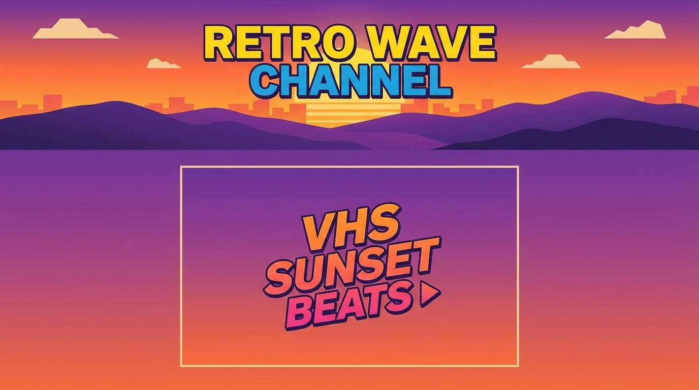 vhs sunset thumbnail layout
