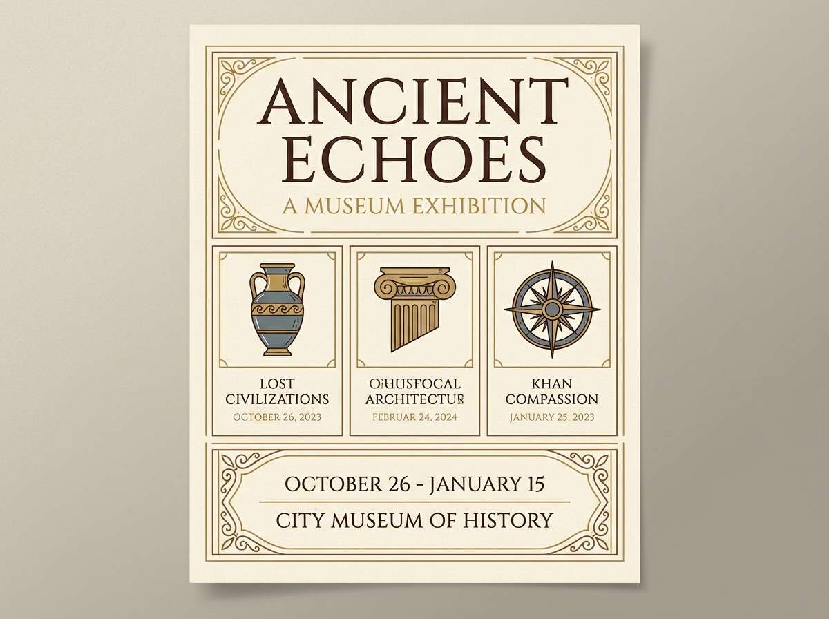 museum exhibition flyer