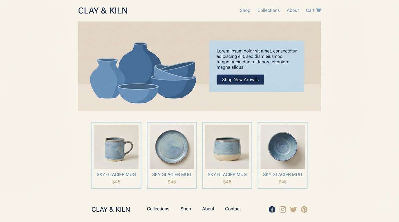 ceramics ecommerce ui