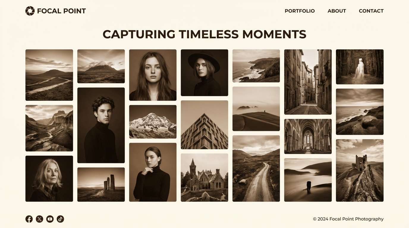 photography portfolio ui