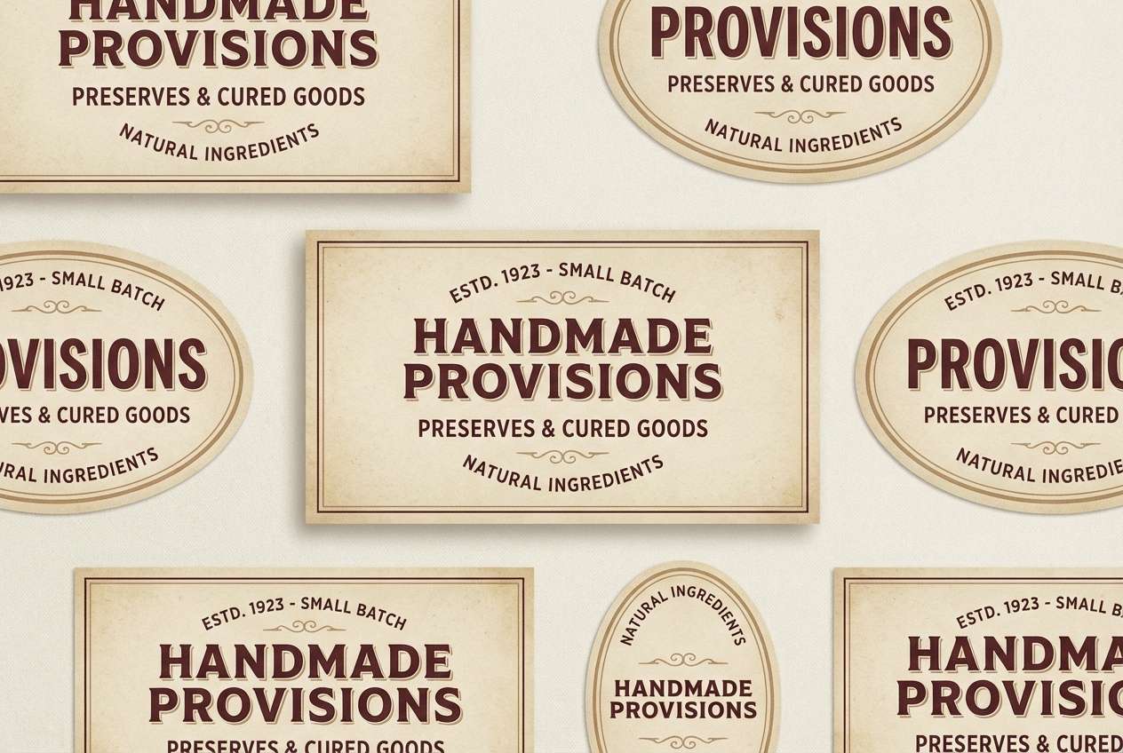 artisan food label mockups