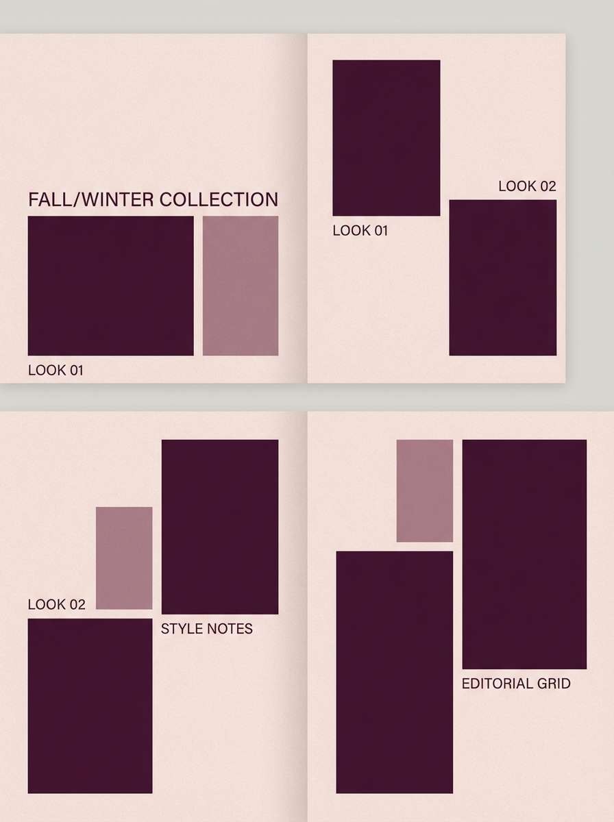 modern fashion lookbook layout
