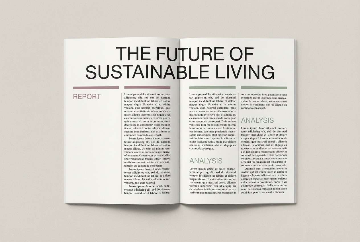 modern editorial layout spread