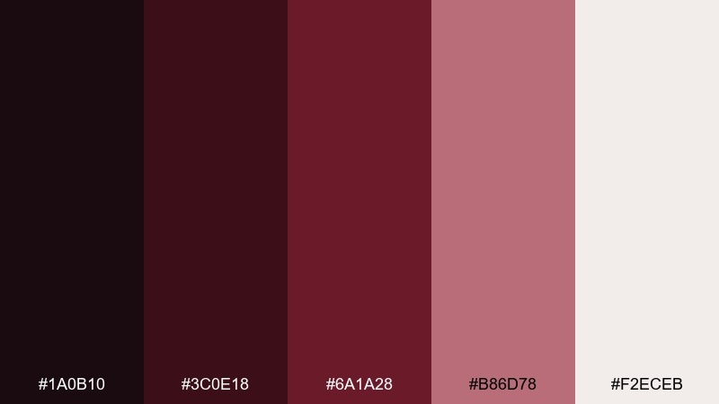 vineyard ui dark dark red wine color palette with hex codes