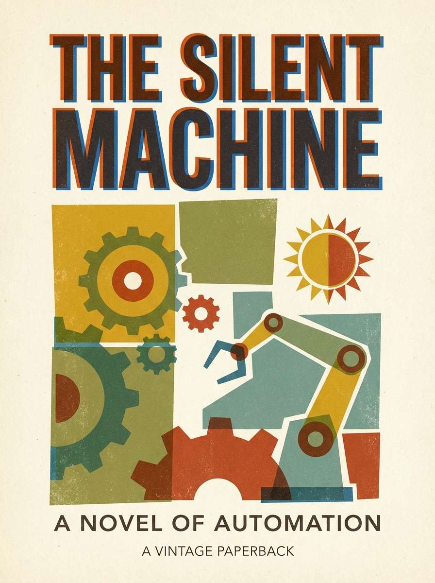 retro book cover layout