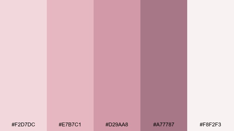 vintage ballet color palette with hex codes