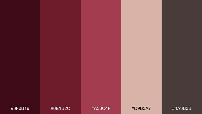 vintage bordeaux wine color palette with hex codes