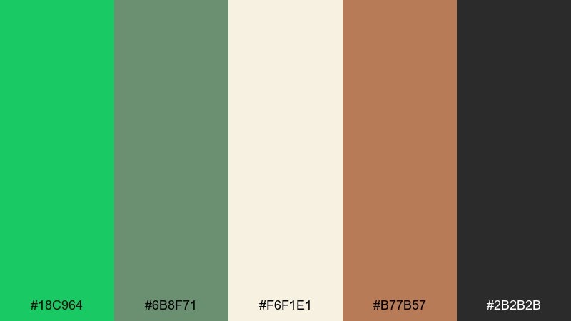 vintage botanical malachite color palette with hex codes