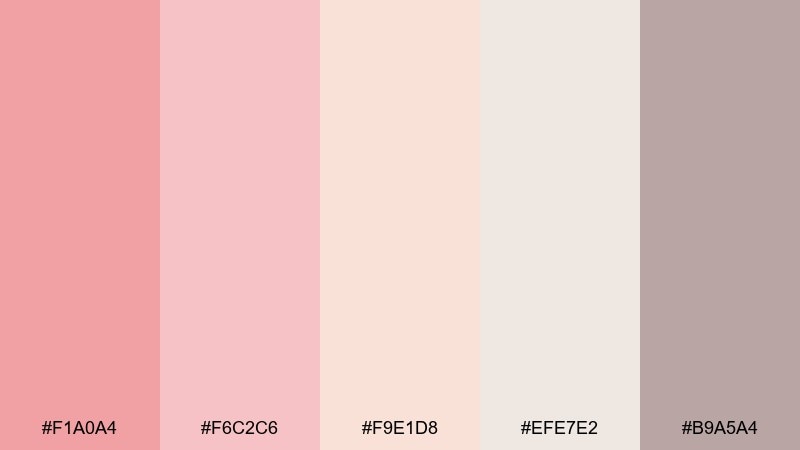 vintage candy pastel red color palette with hex codes