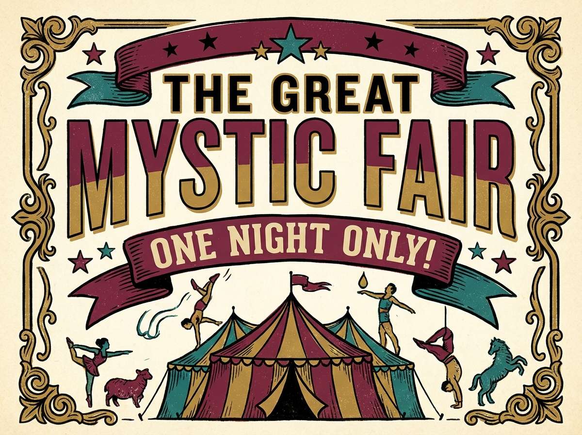 vintage circus poster layout