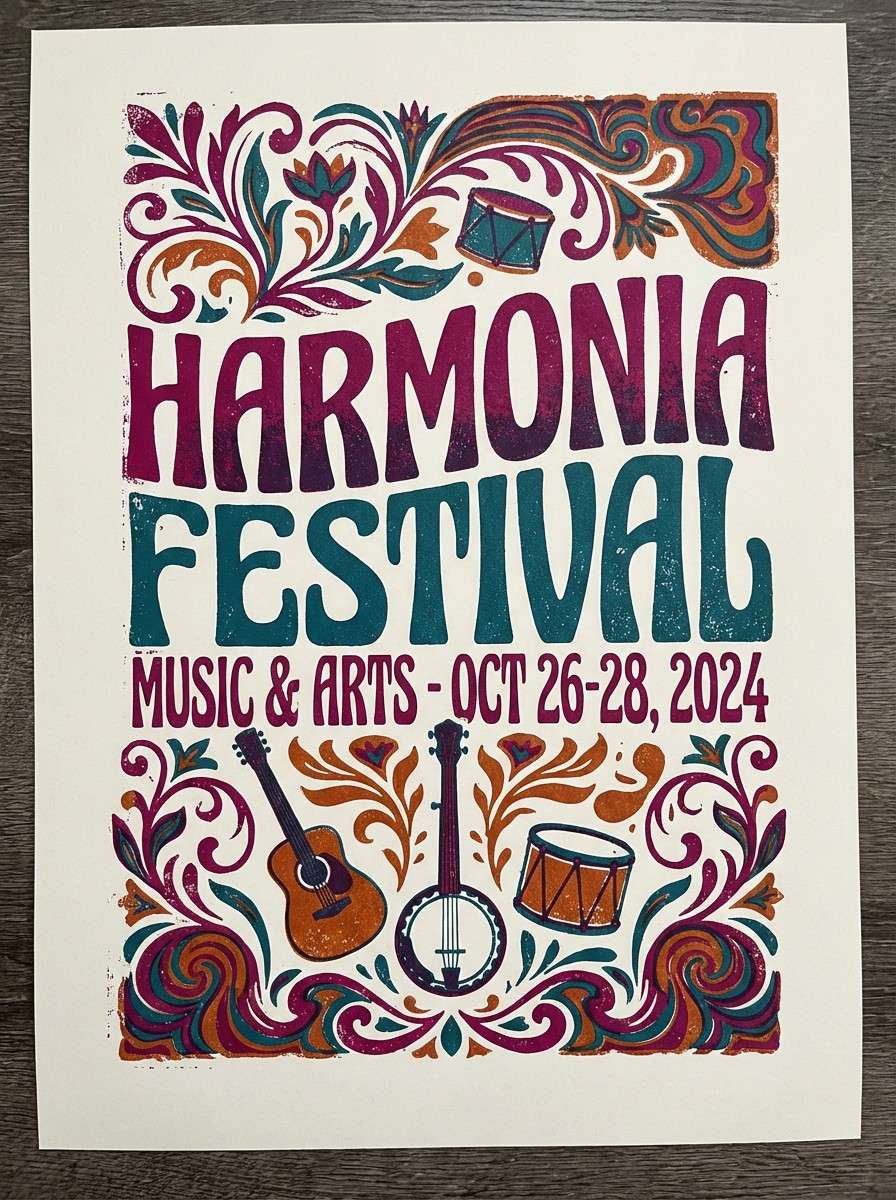 music festival poster vintage