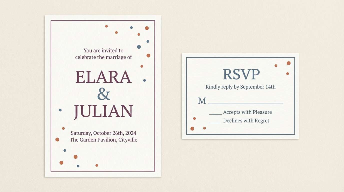 soiree stationery set design