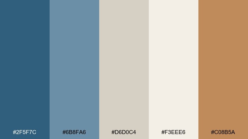 vintage denim cream denim color palette with hex codes