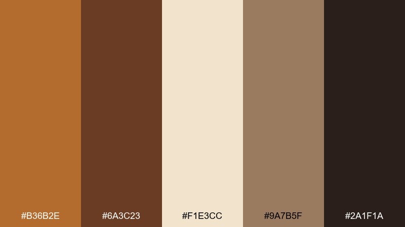 vintage leatherbound color palette with hex codes