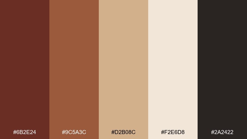 vintage library burnt umber color palette with hex codes