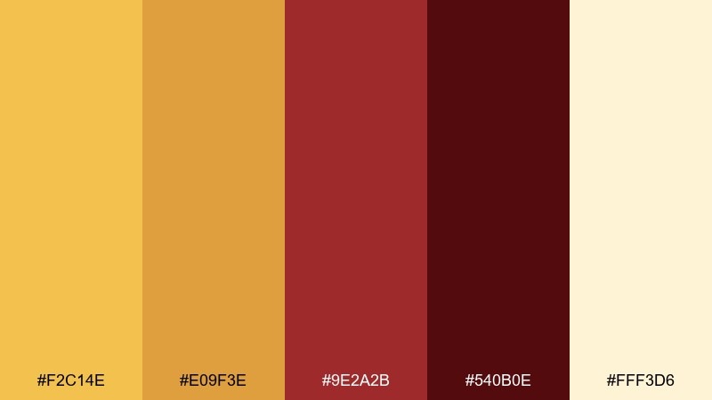 vintage marigold amber color palette with hex codes