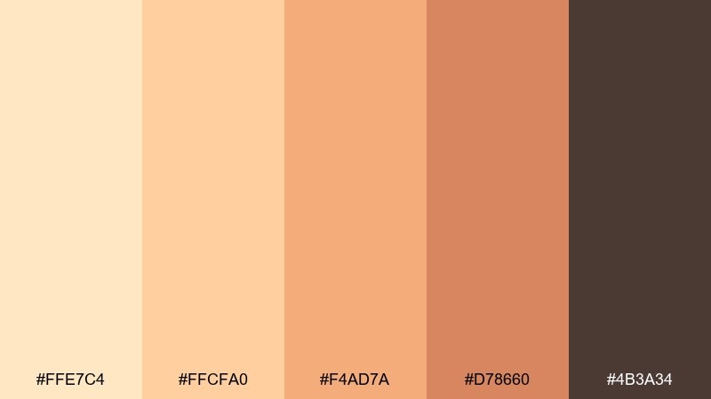 vintage marmalade color palette with hex codes