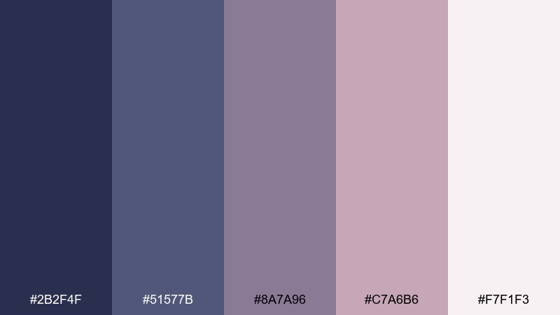 vintage mauve tea blue mauve color palette with hex codes