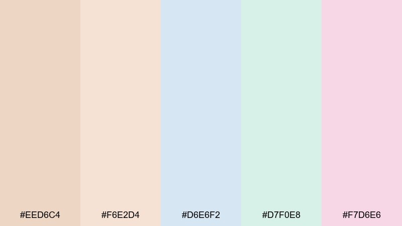 vintage nursery pastel color palette with hex codes
