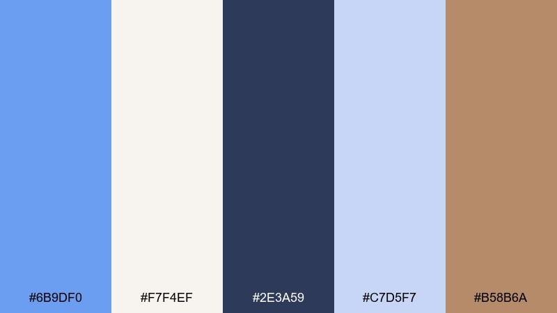 vintage porcelain cornflower blue color palette with hex codes