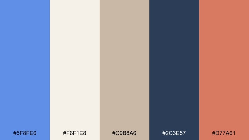 vintage porcelain color palette with hex codes