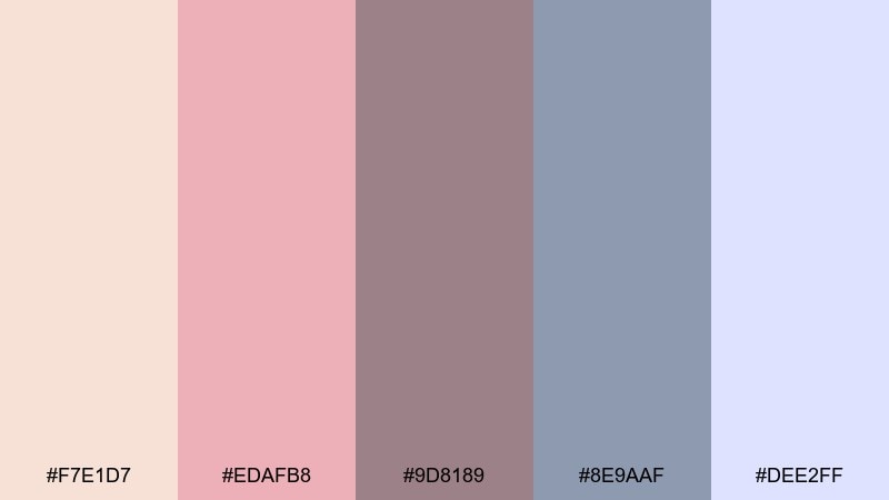 vintage postcard color palette with hex codes