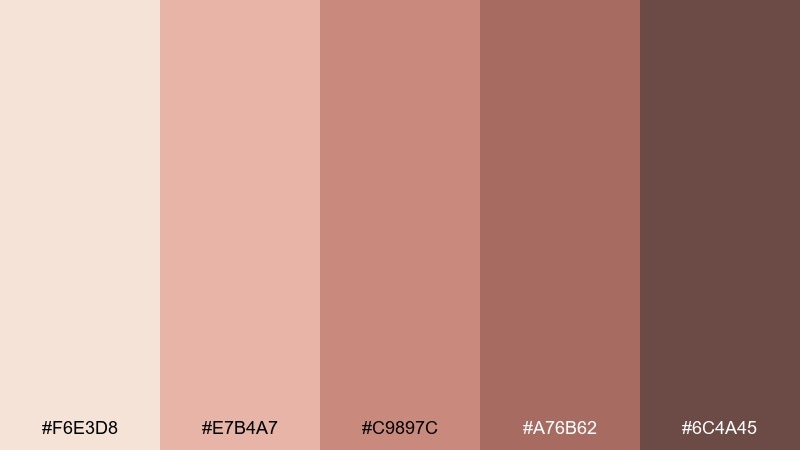 vintage tea rose rose color palette with hex codes