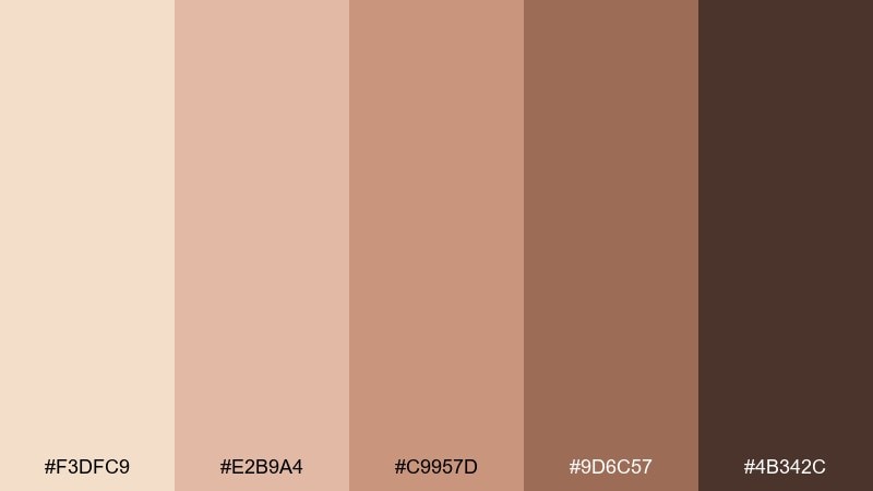 vintage toast rose gold champagne color palette with hex codes