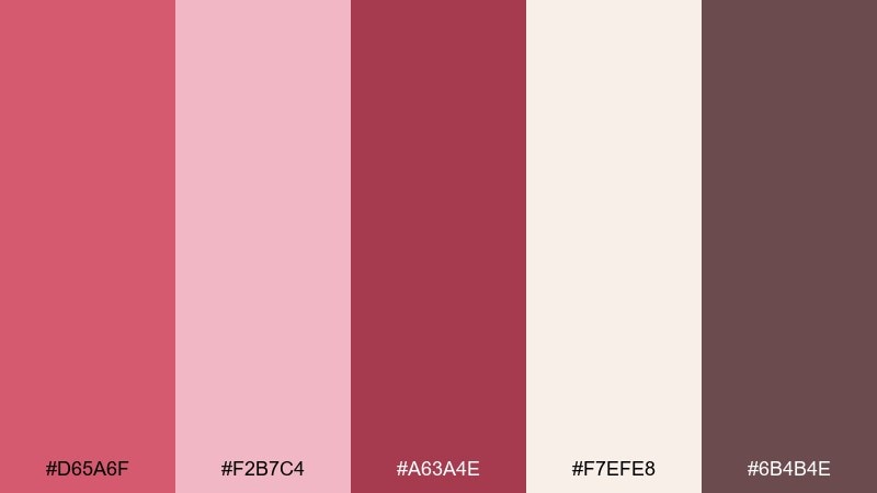 vintage valentine love color palette with hex codes