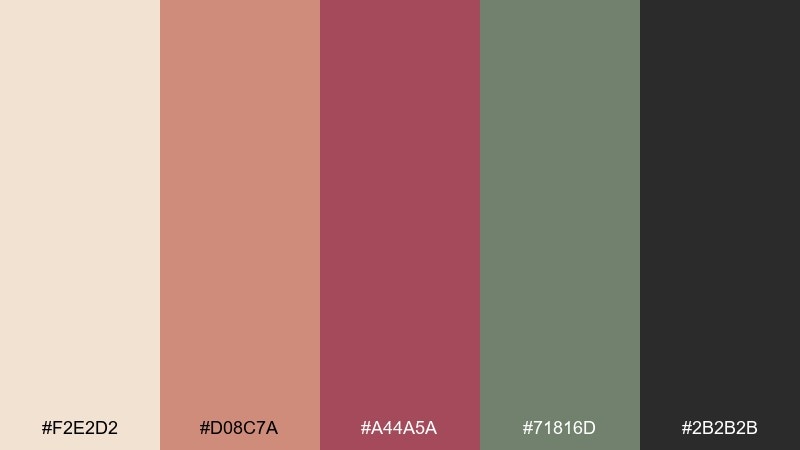 vintage vanity grandmillennial color palette with hex codes