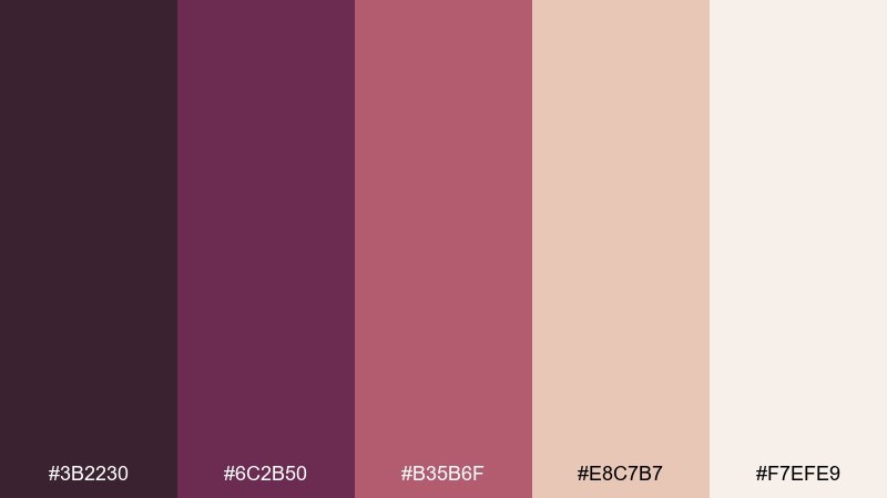 vintage velvet studio color palette with hex codes