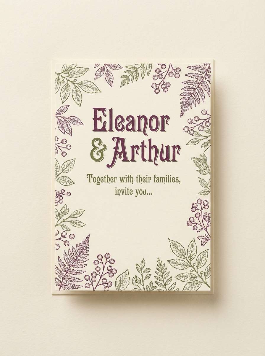 vintage wedding invite