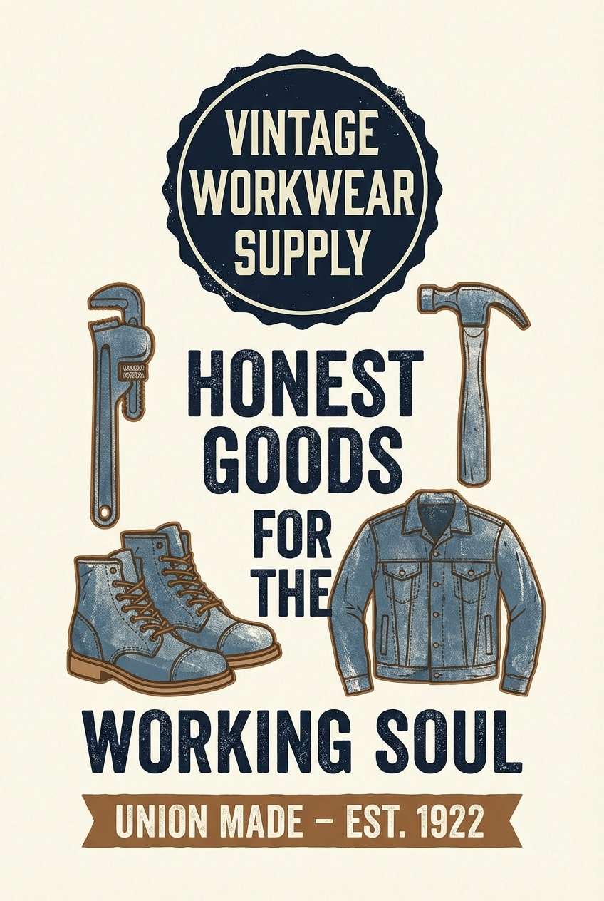 vintage workwear poster