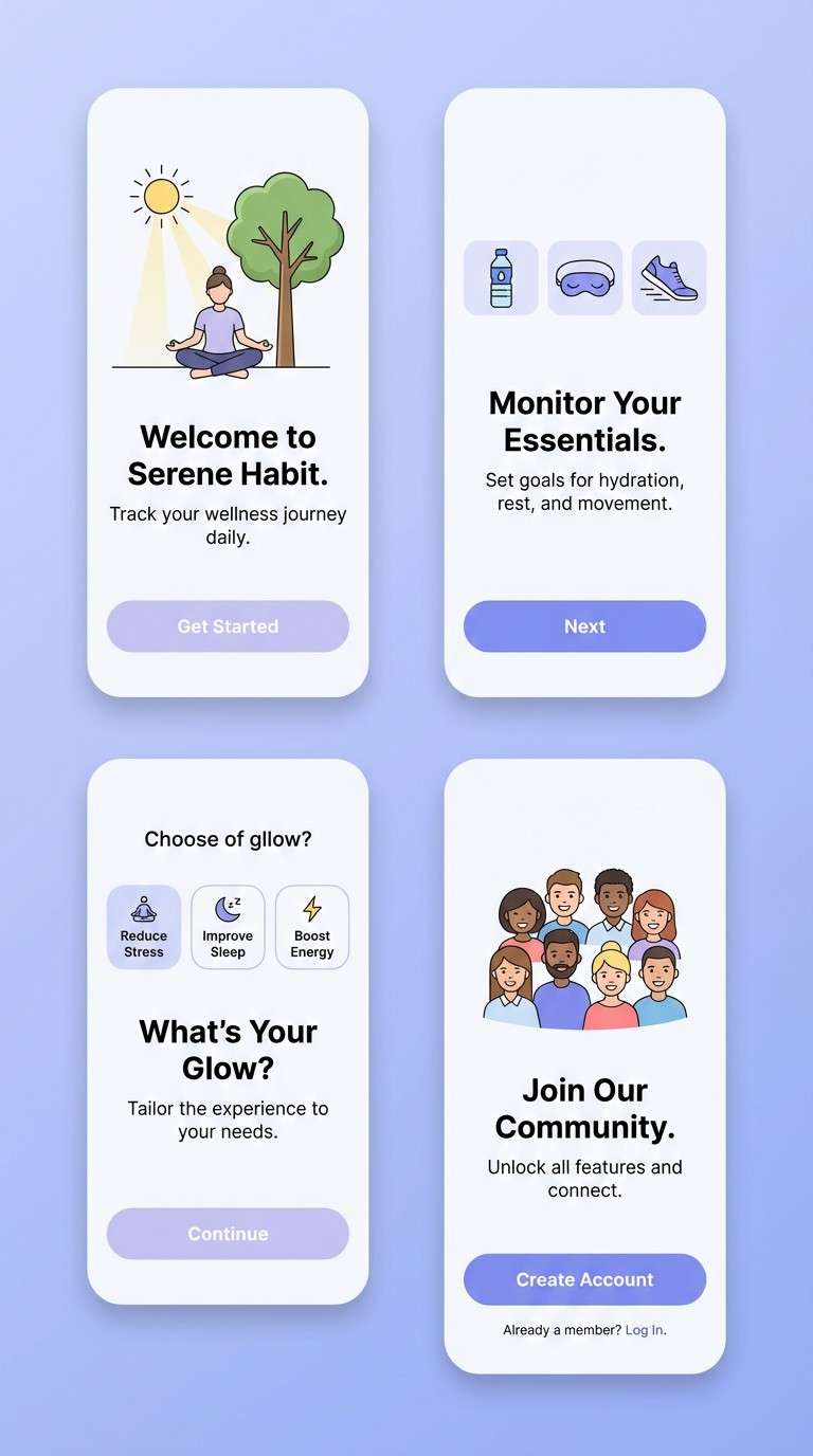 wellness onboarding ui
