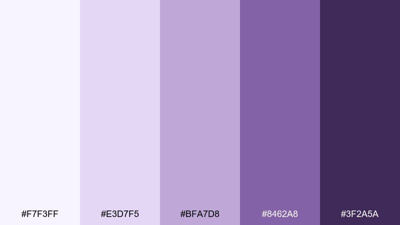 violet botanical violet color palette with hex codes
