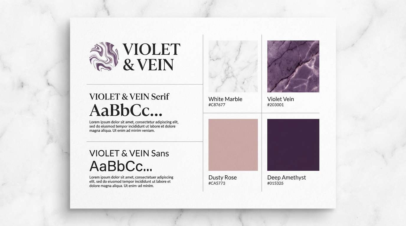 violet brand identity board