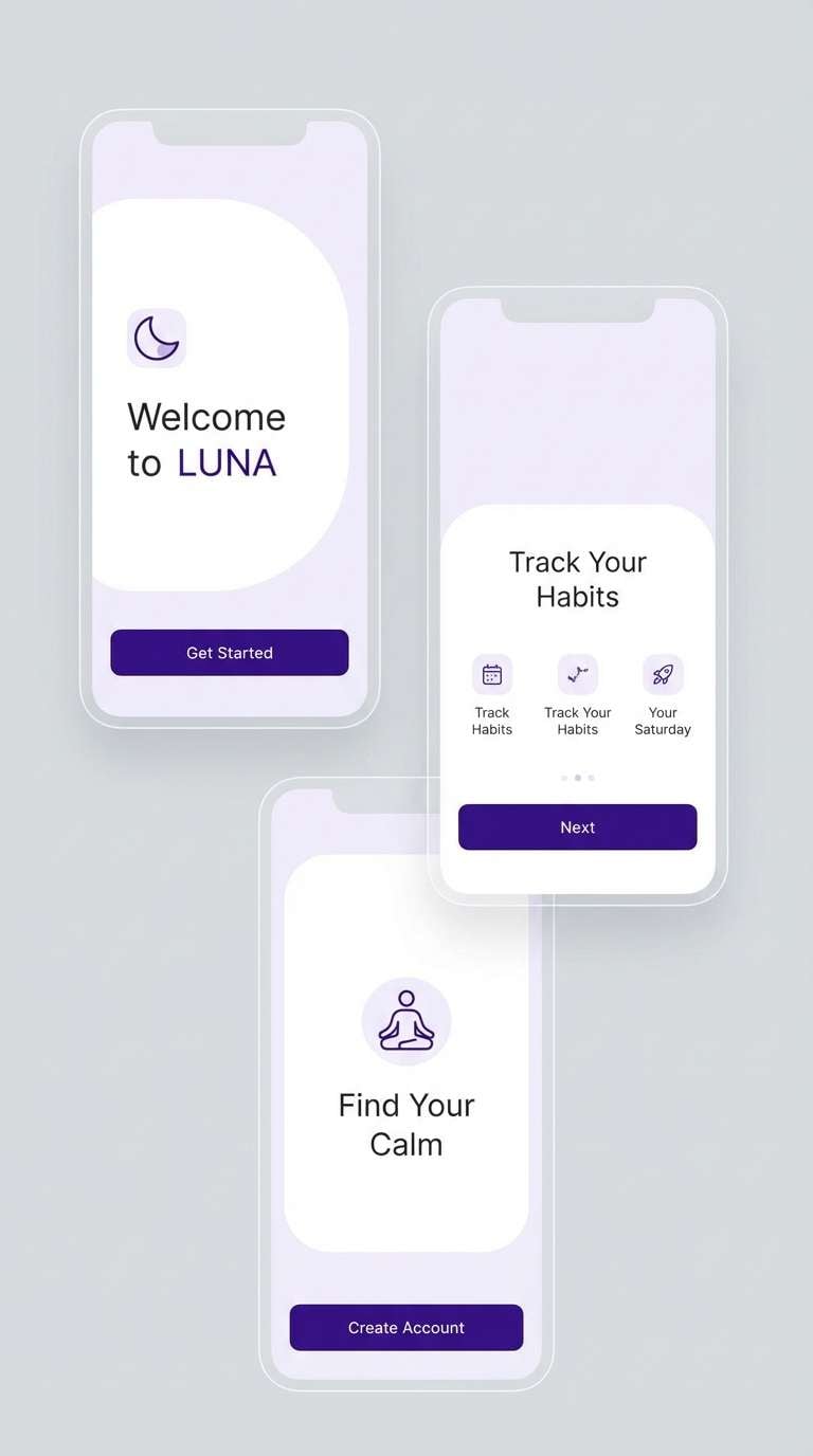minimal lilac onboarding