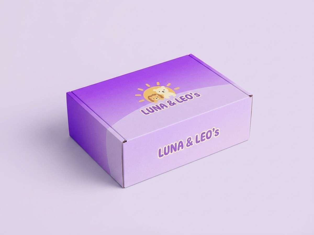 kids purple packaging box