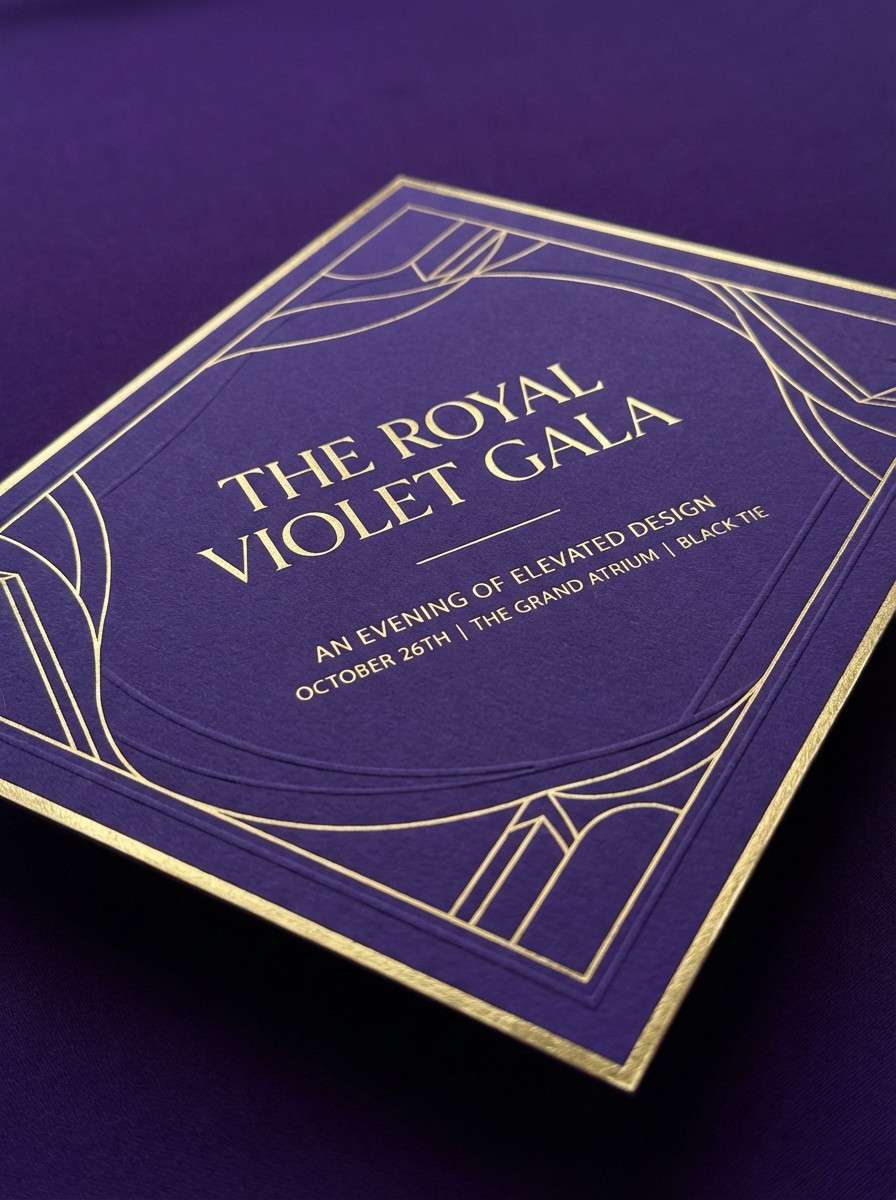royal violet gala invitation