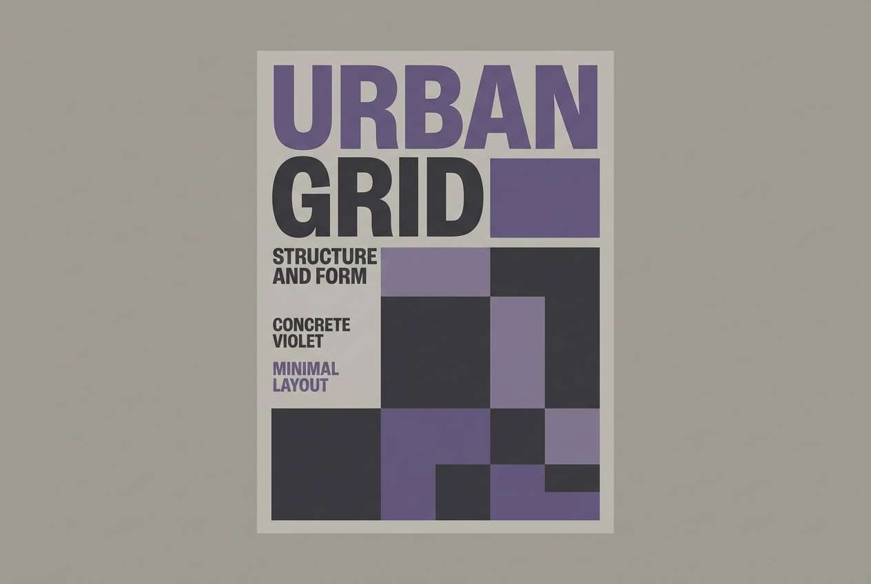 urban violet typography poster